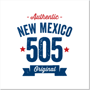 Authentic New Mexico 505 Area Code Posters and Art